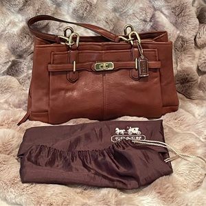 Authentic Coach Brown Leather Handbag